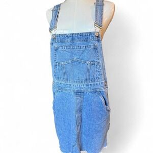 Y2K Vintage Denim Overall Skirt – 90s Style - Size M